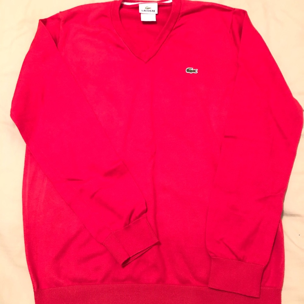 Lacoste V Neck Sweater 100% Authentic